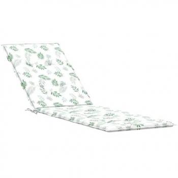 Cojín para tumbona de tela Oxford estampado de hojas