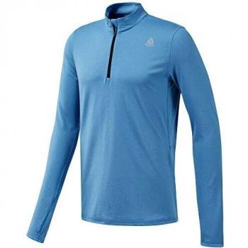 Reebok Re Quarter Zip Sudadera, Hombre, Cyan, L
