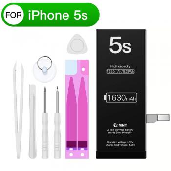 atería para iPhone 5s 1630mAh, EMNT Reemplazo de Alta Capacidad con un 5% más Que los Otros batería en Conjunto Kit de Herramientas, Cinta Adhesiva, Manual del Producto