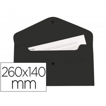 CARPETA LIDERPAPEL DOSSIER BROCHE POLIPROPILENO TAMAÑO SOBRE AMERICANO 260X140 MM NEGRO OPACO PACK DE 3 UNIDADES
