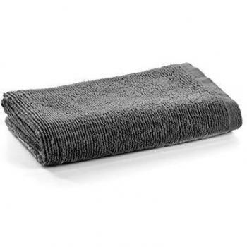 Kave Home - Toalla de baño Miekki pequeña Gris Oscuro