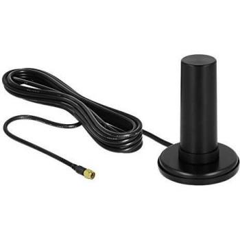 Antena 5G LTE Omnidireccional SMA 0-3 dBi, Magnética y Montaje Interior/Exterior