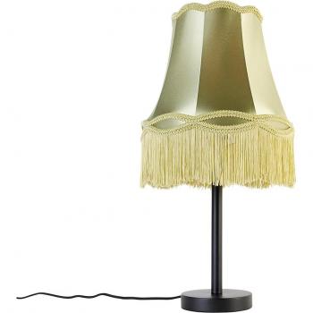 Lámpara de mesa clásica negra con pantalla verde estilo granny 30 cm