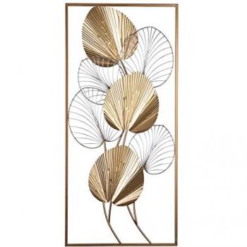 Decoración de Pared Metal Dorado 43 x 5 x 92 cm