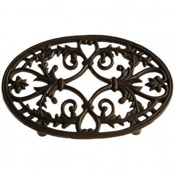 French Kitchen Collection - Salvamanteles ovalado pequeño, color negro