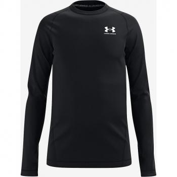 Under Armour ColdGear Long Sleeve T-Shirt for Kids - Black/White