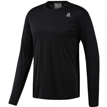 Reebok Re LS tee Camiseta, Hombre, Negro, M