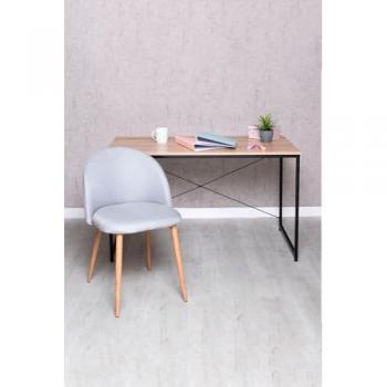 Conjunto de Escritorio Dek y Silla Vint en Tela Gris Claro