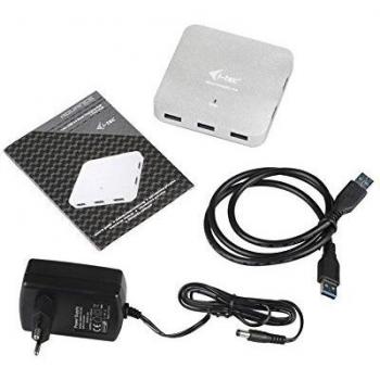 i-tec Concentrador de Puerto Metálico USB 3.0 HUB con 7 Puertos para Carga, Color Plata