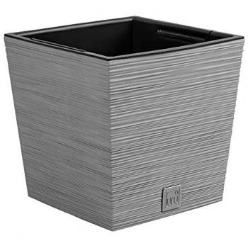Macetero Cuadrado FURU de Cemento con Depósito 14L - 29,5 x 29,5 x 29 cm