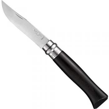 Opinel No. 08 Luxury Pocket Knife with Ebony Handle, Stainless Steel, Gift Box