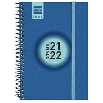 Finocam - Agenda Espir Label 2021 2022 E8 - 120x171 Semana Vista Apaisada Azul cobalto Español