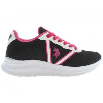 U.S. Polo Assn. Women's Multicolor Contrasting Detail Sneakers - Size 5 US (EU35) Black Polyester