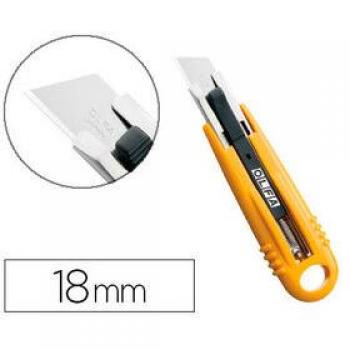 OLFA Cutter de seguridad SK-4 con cuchilla de 18mm y guía metálica