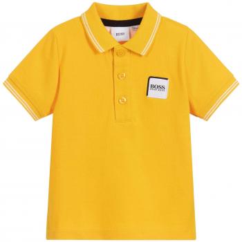 BOSS Hugo niño de Manga Corta Logo Polo Yellow 16 Years