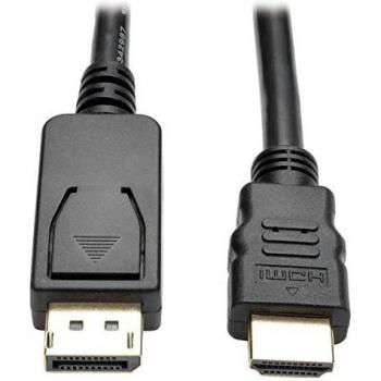 Adaptador de cable de vídeo DisplayPort a HDMI activo 18 m con bloqueos y soporte 4K