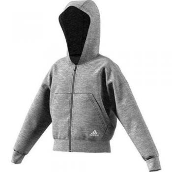 adidas YG MH 3S FZ HD Sudadera, Infantil, Brgrin/Weiß, 116