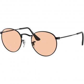 Ray-Ban RB3447 Round Metal Asian Fit 002/4B Black Men's Sunglasses 50mm