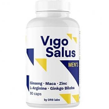 Energizante Masculino Vigosalus | Fórmula para Hombres | Aumenta el Rendimiento y la Energía | Maca, Tribulus Terrestris, Ginseng, L-Arginina y Ginkgo Biloba | 90 Cápsulas Vegetales