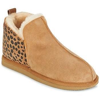 Pantuflas Annie de Shepherd en Marrón con diseño de Leopardo
