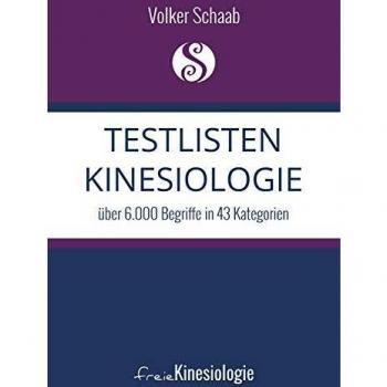 Testlisten Kinesiologie: über 6.000  Begriffe in 43 Kategorien