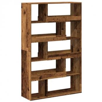 Estantería de madera de ingeniería envejecida 100x33x156,5 cm Marrón