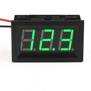 DROK® 0.56 Mini Voltímetro Digital DC 3-30V del Metro del Panel de Voltaje 5V 12V 24V Batería Tester 2-cable
