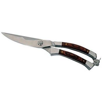 LAGUIOLE - Tijeras de cocina para cortar carne - acero inoxidable, madera de pakka - Marrón oscuro