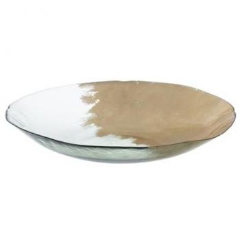 Centro de Mesa Dorado Cristal 39 x 39 x 6,5 cm