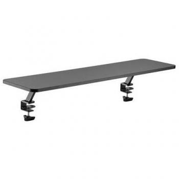 Elevador de Monitor Phoenix Riser Pro para Escritorio Gaming, 100 x 26 cm, Madera MDF, Ajustable, Fijación Universal, Capacidad hasta 20kg, Color Negro