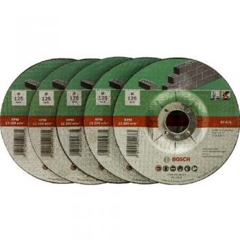 Bosch 2 609 256 335 - Juego de 5 discos de tronzar, acodado para piedra