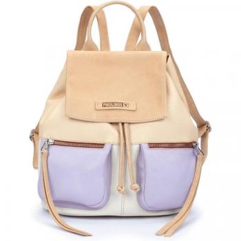 Mochila Pikolinos Manacor WHA-768 - Beige y Blanco - Estilo Juvenil, Mochilas de piel MANACOR WHA