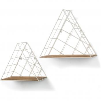 Kavehome Set de 2 estanterías Tracks, blanco