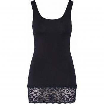 Only Onllive Love Long Lace Tank Top RPT Camiseta, Negro, XS para Mujer