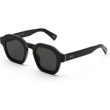 Retrosuperfuture Saluto Black 9FP Women's Sunglasses, Color: Black, Size: 53, Unisex Geometric Design