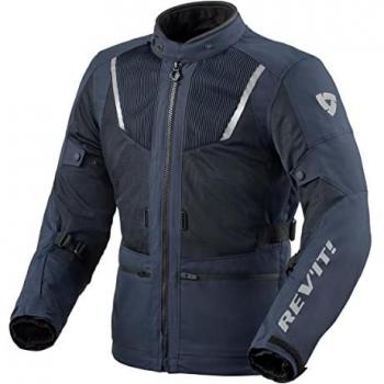 Revit Levante 2 H2O - Chaqueta Impermeable y Ventilada para Motocicleta con Protecciones Certificadas CE, color Azul Oscuro