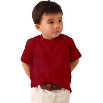 Anvil - Camiseta regular fit con cuello redondo de manga corta para niño, talla 2 años