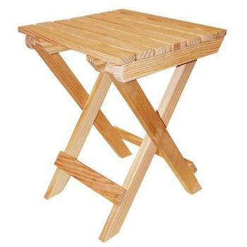 Mesita Plegable para Jardín con Terminación en Aceite - Well Home