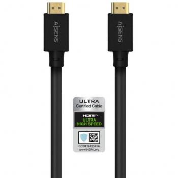 Aisens A150-0680 Cable HDMI 2.1 Ultra Alta Velocidad HEC 8K@60Hz 48Gbps Macho a Macho Negro 5 Metros