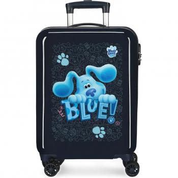 Maleta infantil de cabina ABS rígida Blue's Clues And You azul, capacidad de 34L
