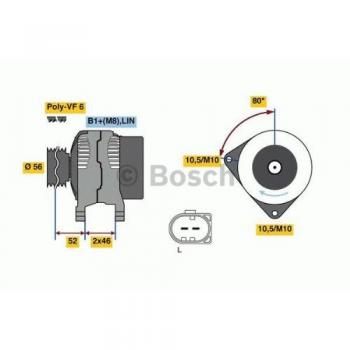 Alternador BOSCH 8139 - 180 A, 14 V