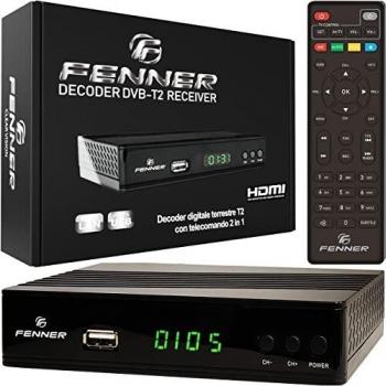 Decodificador Digital Terrestre Fenner FN-GX2 HD DVB-T2/HEVC USB 2.0 HDMI 1080p Control Remoto 2 en 1