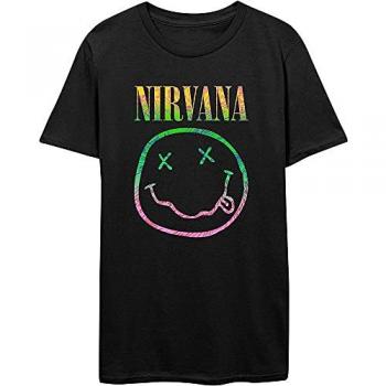 Nirvana Sorbet Ray Smiley T-Shirt for Men - Black - Sizes S to XXL - 100% Cotton