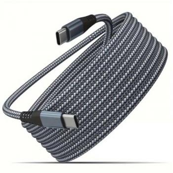 Cable USB-C Trenzado de Aluminio Irrompible 2m - Carga Rápida y Transmisión de Datos para iPhone, iPad, Xiaomi, Samsung, Tablets y PC