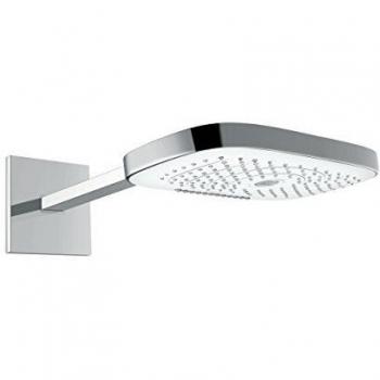 Hansgrohe 26468400 Raindance Select E 300 Ducha fija, 3 tipos de chorro, montaje mural, Blanco/Cromo