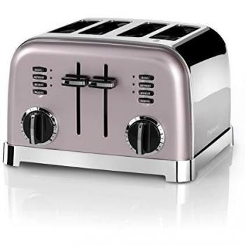 Tostadora Cuisinart CPT180PIE 4 Tranches - Rosa Vintage, 1800W, 6 Niveles de Tostado y Función Descongelar