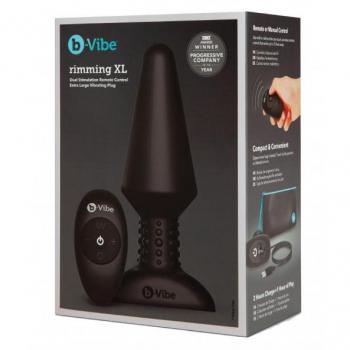 B-Vibe Rimming XL Remote-Controlled Vibrating Anal Plug Black