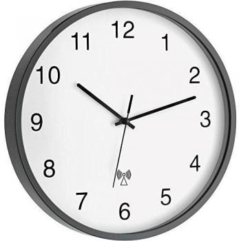 TFA Dostmann 60.3511.10 - Reloj de pared controlado por radio, color gris