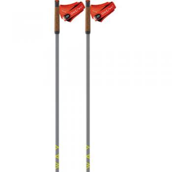 Bastones de esquí de fondo One Way Storm 6 Mag (gris) - Ligero, fabricados en aluminio, con empuñadura ergonómica y correa ajustable, punta de carburo para mayor durabilidad y rendimiento