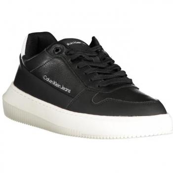 Calvin Klein Men's Black Lace-Up Sneakers with Contrast Details - Size 13 US (EU46)
